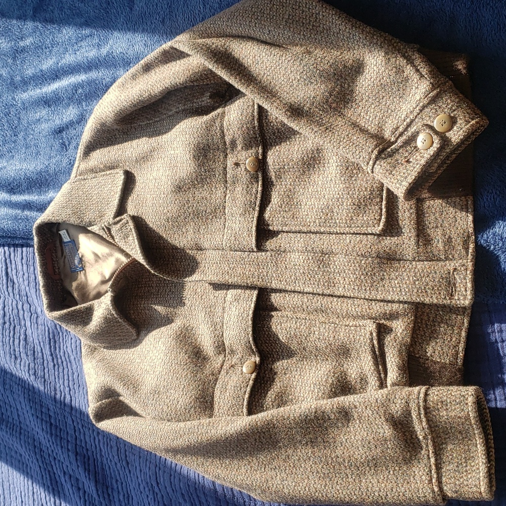 Pendleton Tan And Brown Bomber Jacket - image 1